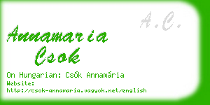 annamaria csok business card