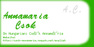 annamaria csok business card